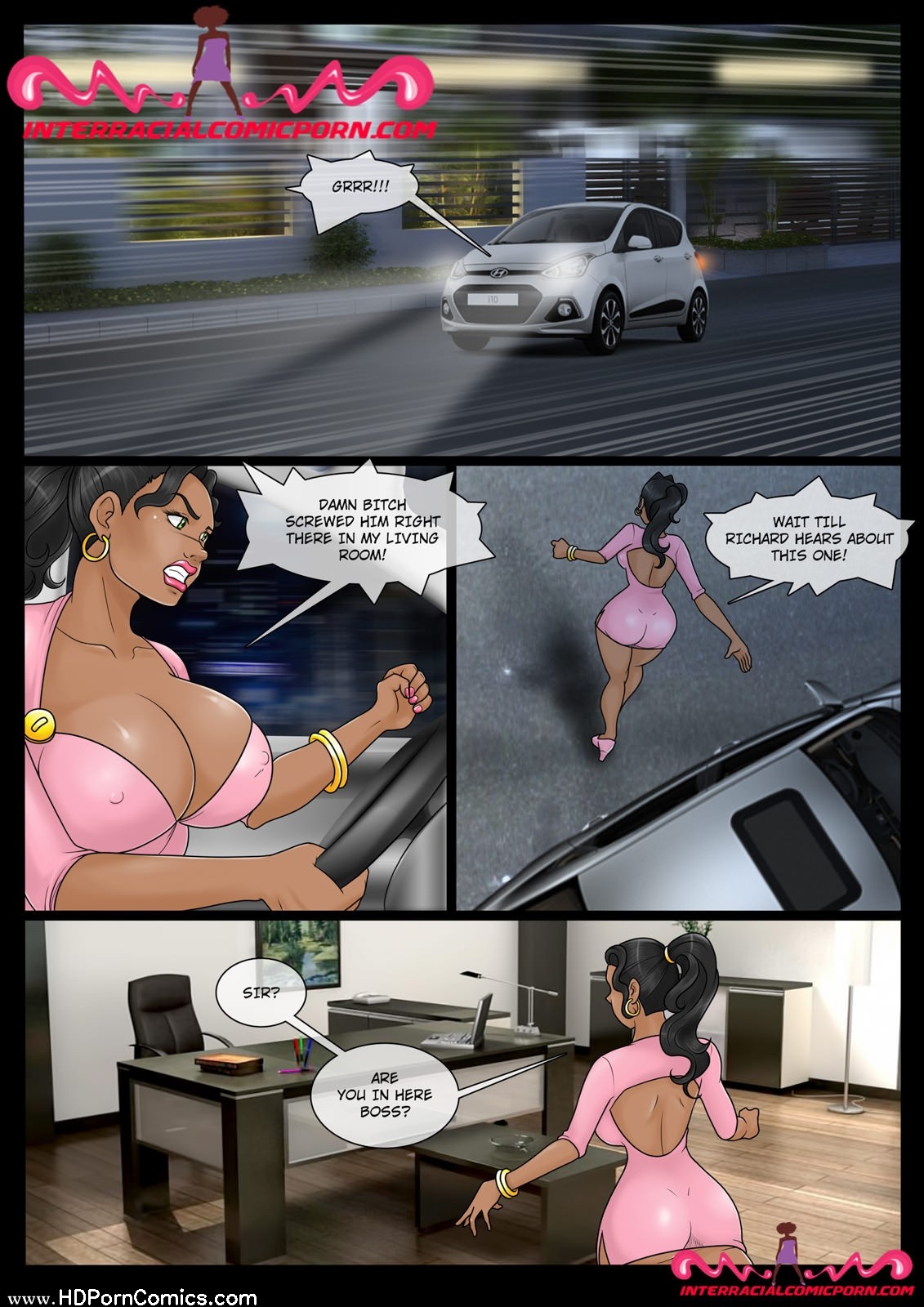 1131px x 1600px - The New Neighbor - Issue 3 - Black Secretary Sex Comic - HD Porn Comix