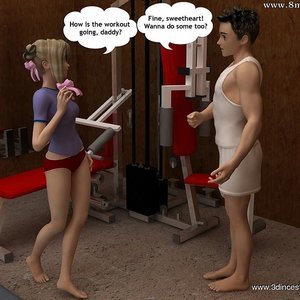 Daughter helps her daddy in training Porn Comic 3DIncestAnime Comics 004 
