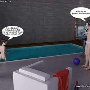 Naughty sonny gets gang-banging in the pool Cartoon Comic 3DIncestAnime Comics 004 