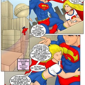 Supergirl Cartoon Comic Iceman Blue Comics 002 